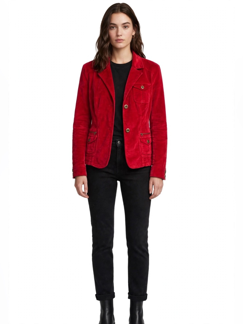 Style & Co. Red Velvet Blazer Jacket NWT  SZ L